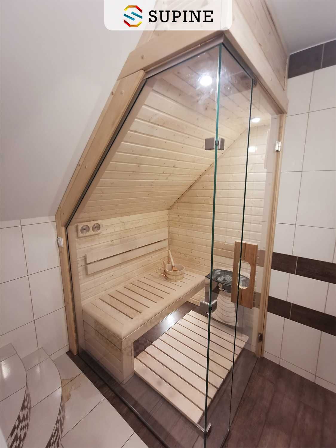 Sauna domowa fińska sucha podczerwień combi, panel solny