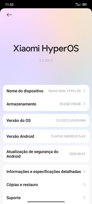 Telemóvel redmi14 pro