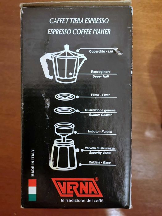 Cafeteira manual em alumínio - nova