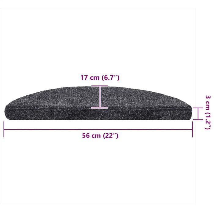 Samoprzylepne Nakładki Na Schody, 10 Szt., Szare, 56X17X3 Cm