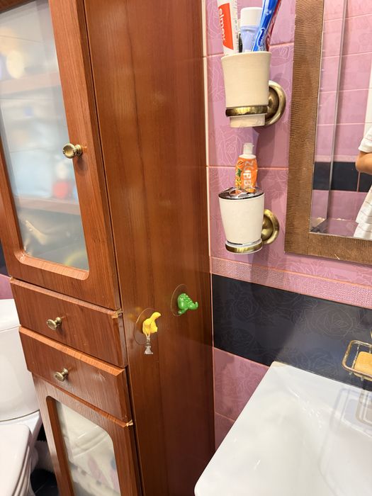 Раковина з тумбою, пенал, умивальник Cersanit, шафа для ванноі, кран,