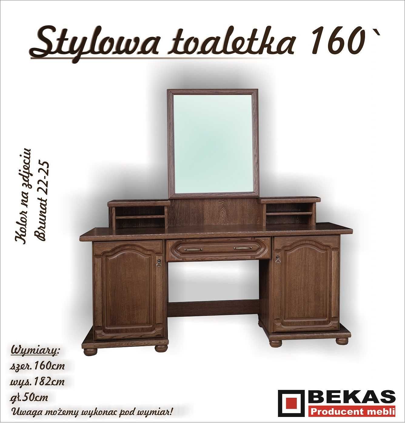Komoda Toaletka Stylowa z LUSTREM Dąb Rustikal BEKAS Producent Mebli