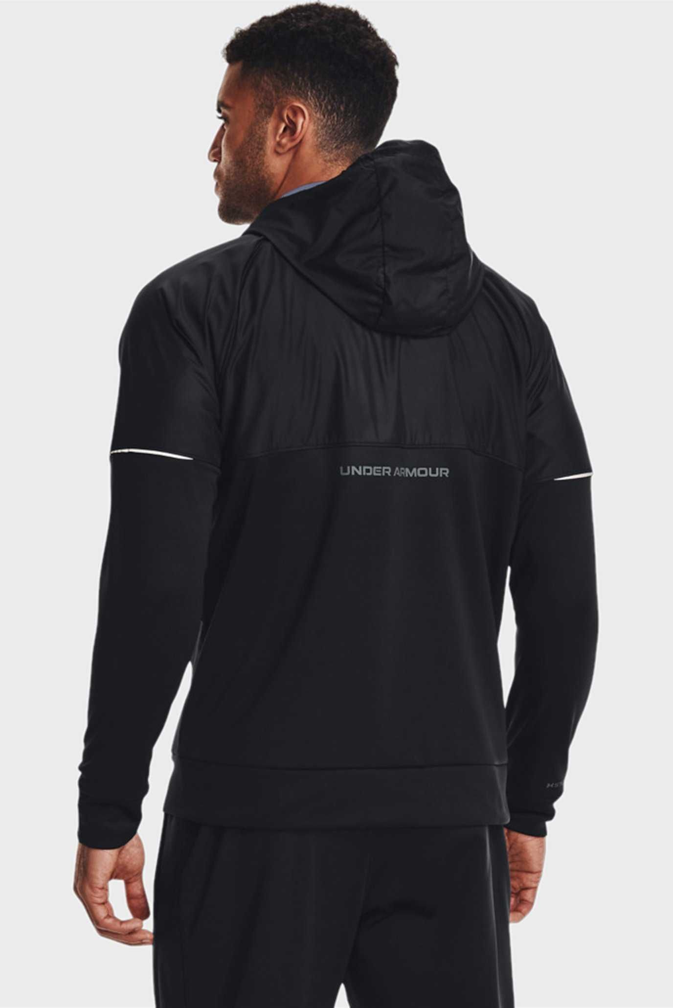 (S) Мужское черное худи UA AF Storm FZ Hoodie