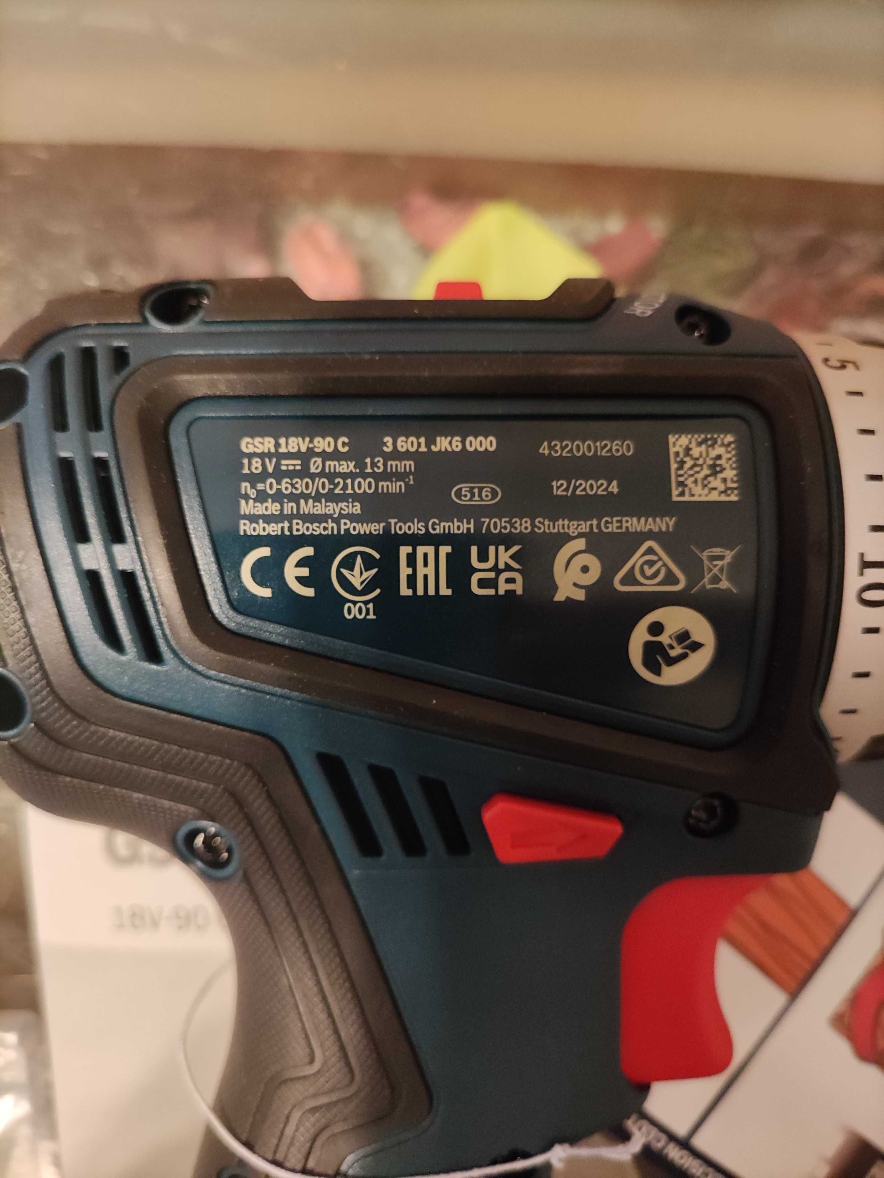 Wkrętarka Bosch GSR 18V-90C+2 akumulatory 5.0Ah