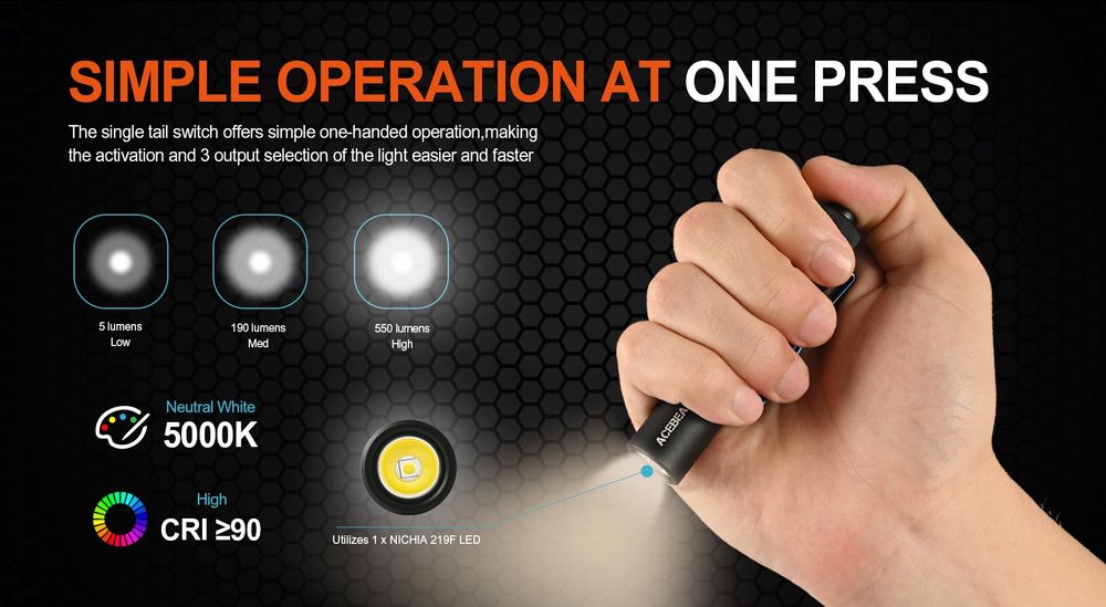 Latarka Acebeam AA + ogniwo