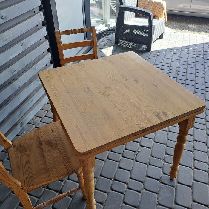 Stół lite drewno rozkładany plus a krzesła