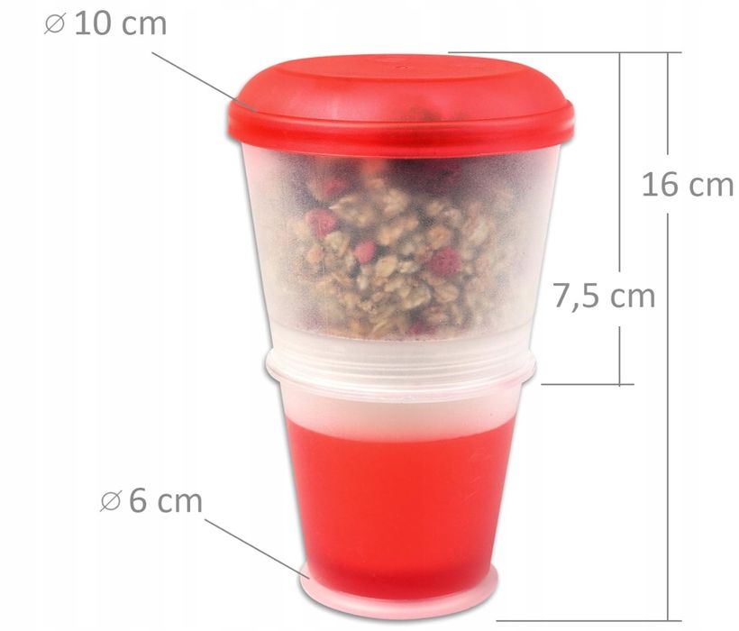 Kubek Na Jogurt Schramm Pojemnik Na Musli Z Wbudowaną Komorą Chłodzącą