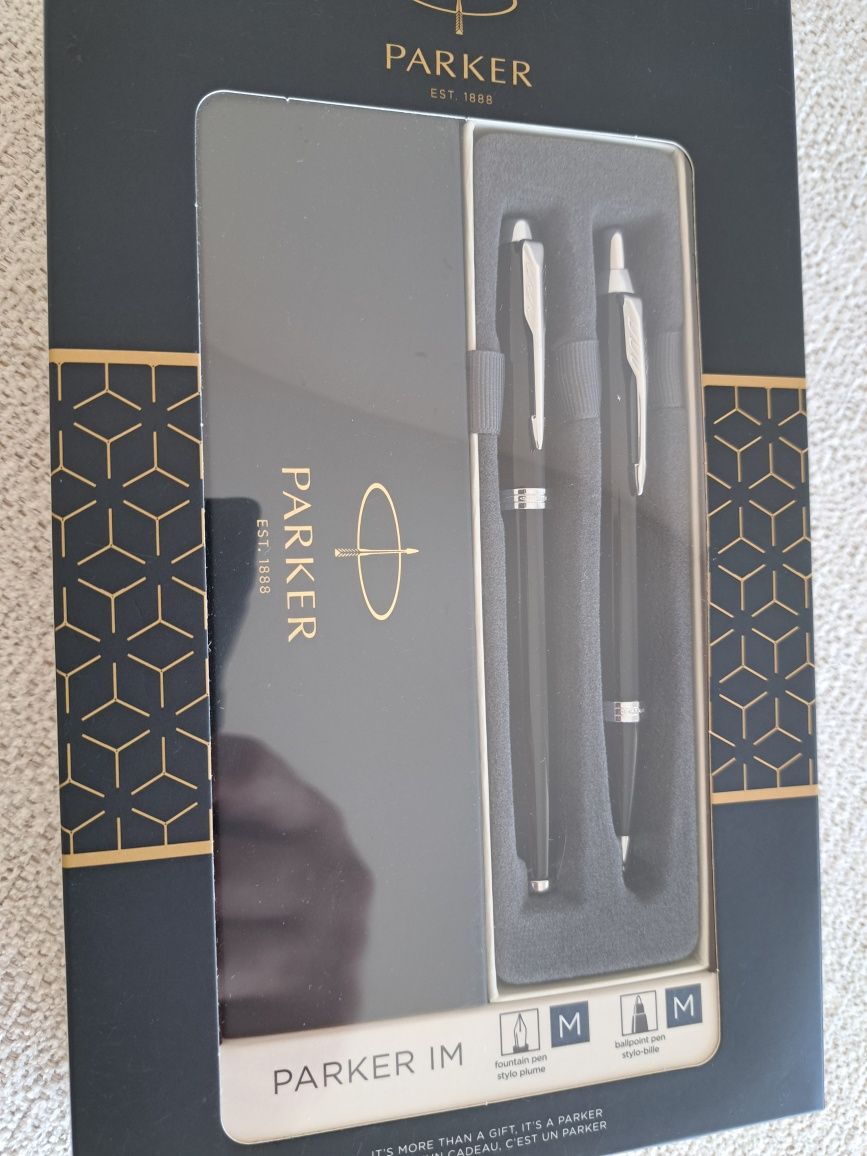PARKER IM duo, czarny zestaw, nowy