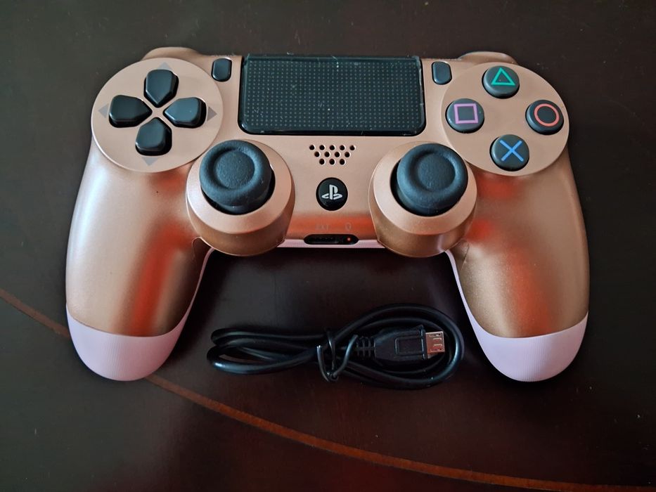 Comando PS4 Wireless Rosa Metalizado