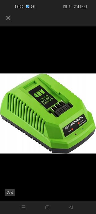ENERGUP Ładowarka 40V G40C | Zamiennik do Greenworks G-MAX 40V LED, 2A