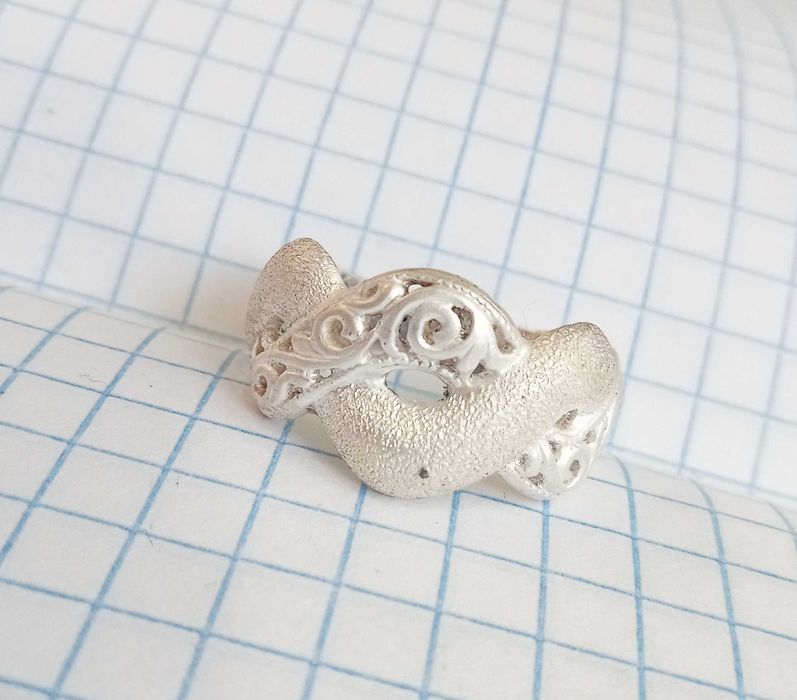 Перстень кольцо ажурне. Розмір 19. Срібло 925 проба. Вінтаж