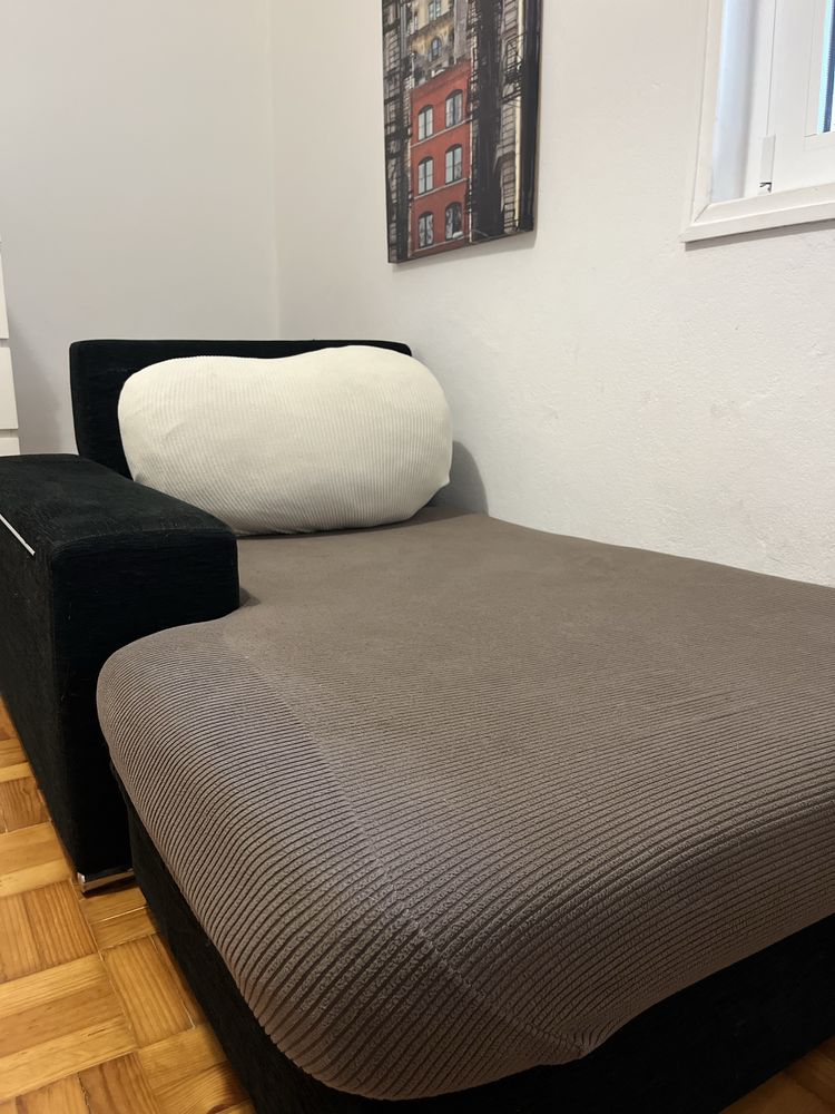 Sofa retratil com chaise longue