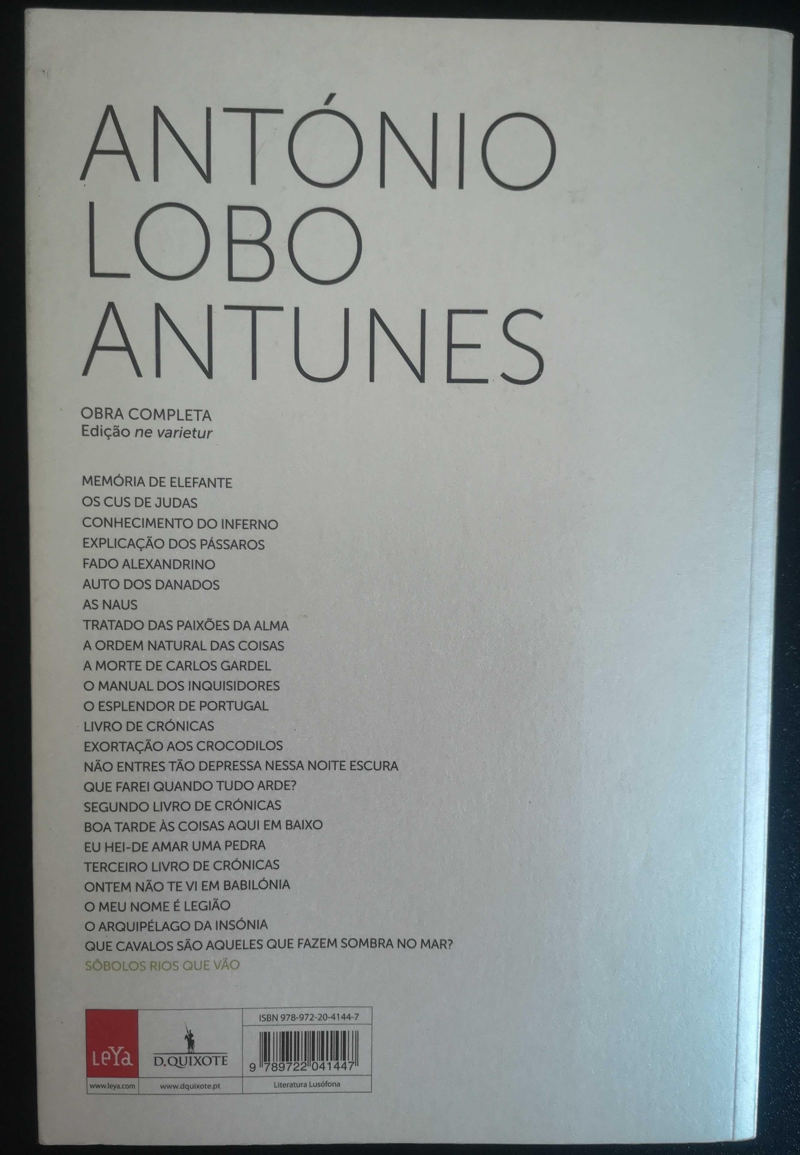 "Sôbolos Rios que Vão" de António Lobo Antunes