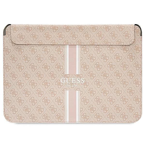 Pokrowiec Guess 4G Printed Stripes na laptopa 16" - różowy