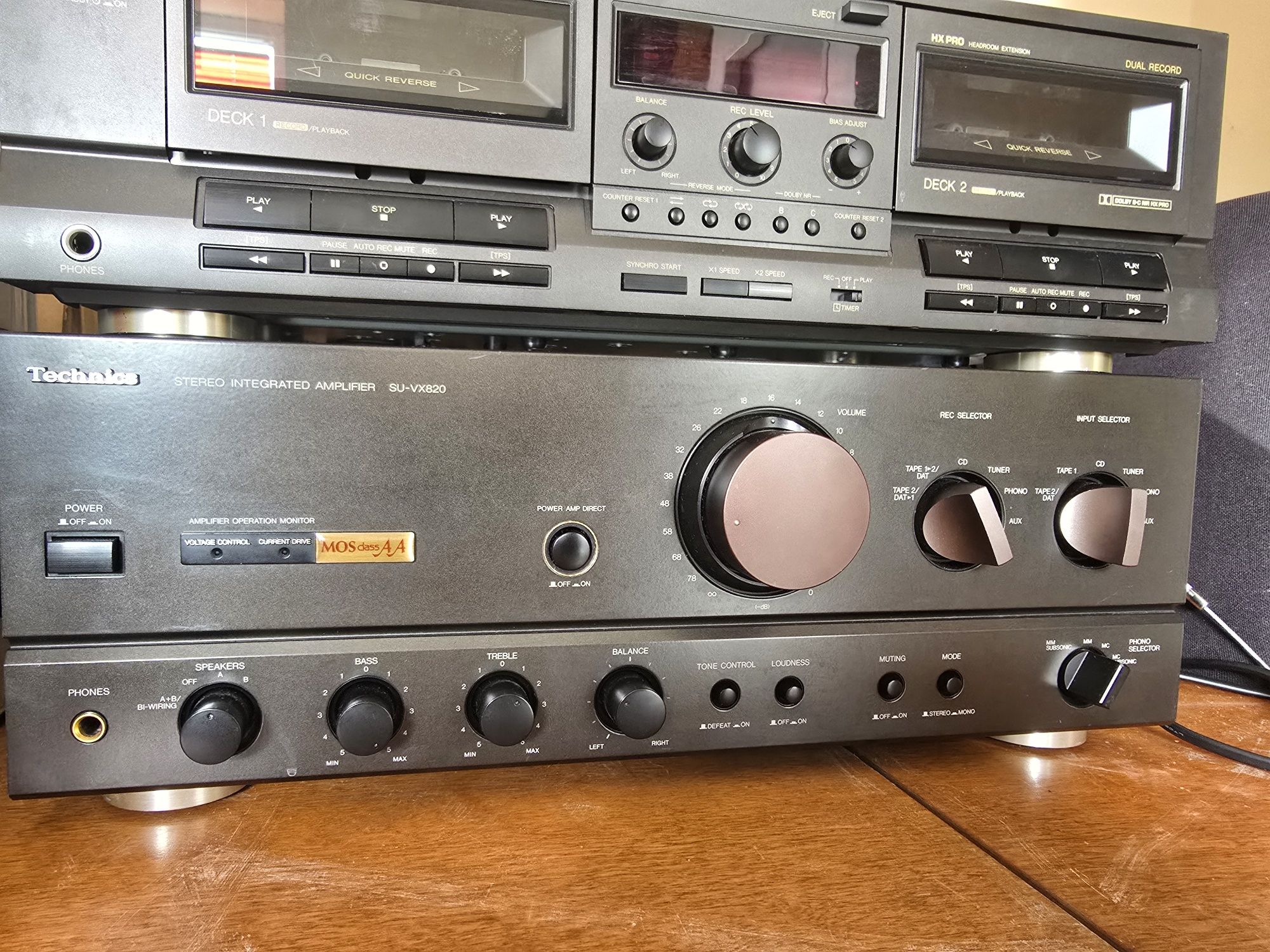 Mocny wzmacniacz Technics su-vx820 100w na kanał w 8ohm, po serwisie!