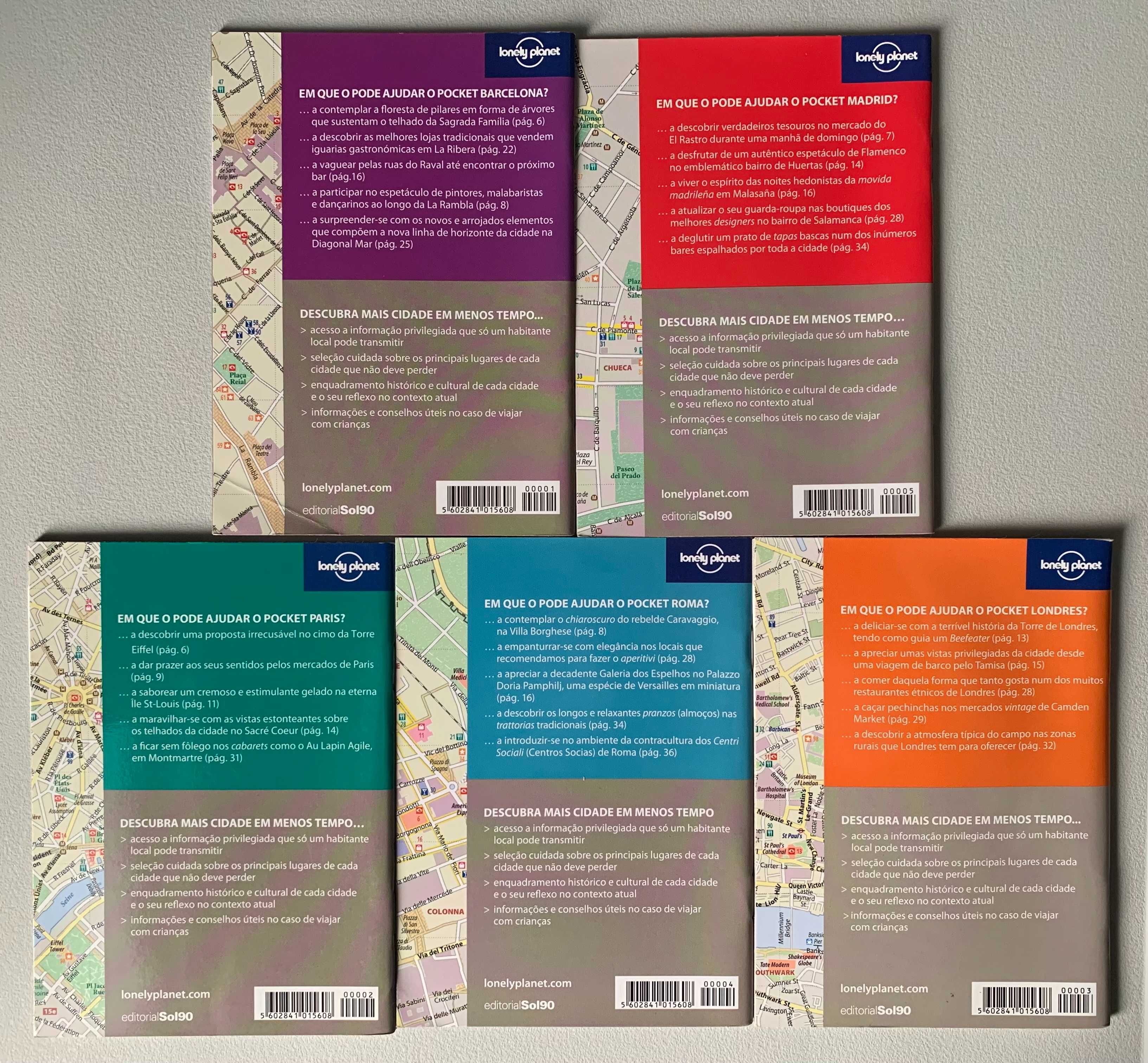 Guias Turísticos de Bolso Lonely Planet [títulos na descrição]