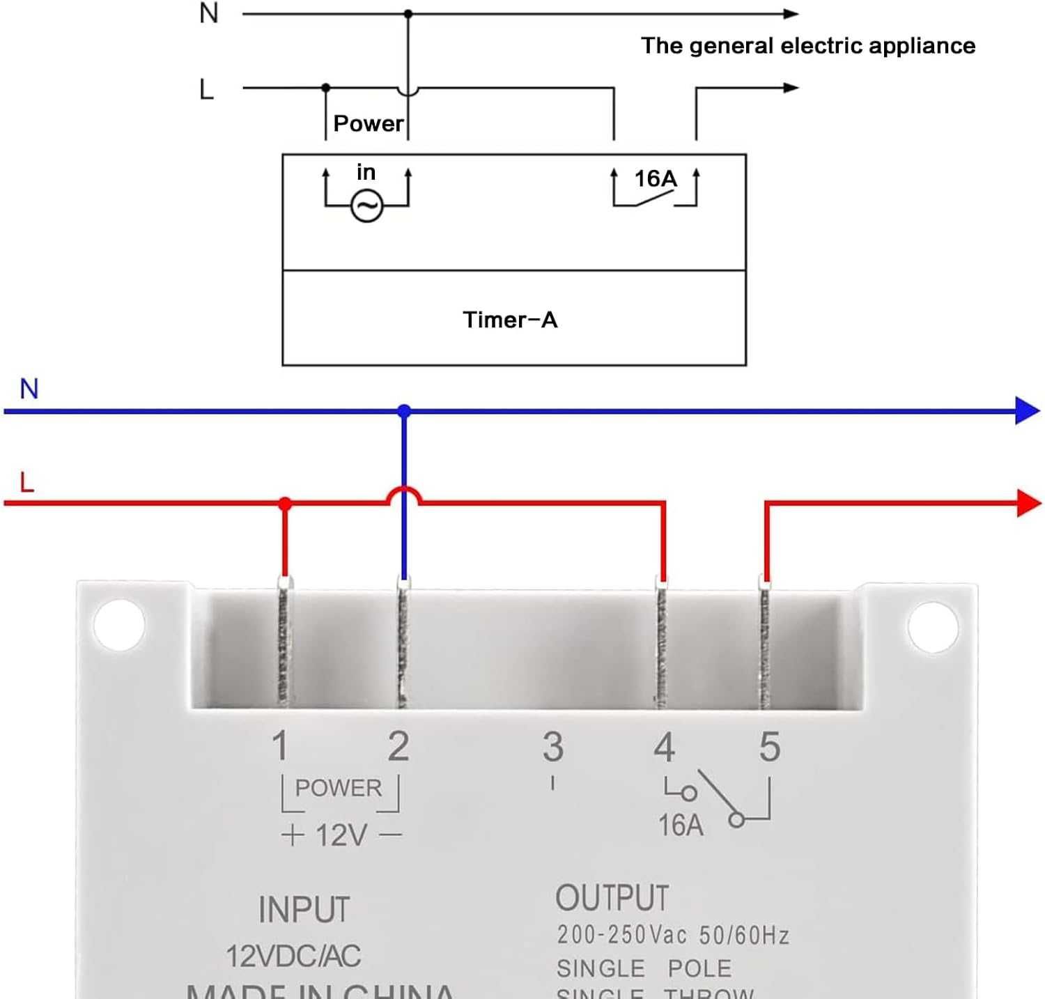 Zegar programowalny, CN101A DC 12 V, Tygodniowy timer przekaźnik
