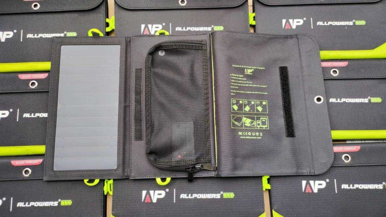 Солнечная Зарядка Батарея Панель AllPowers 21W 2-3А 5V PowerBank 10000