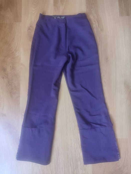 Spodnie dziewczęce fioletowe 2w1 rybaczki i długie