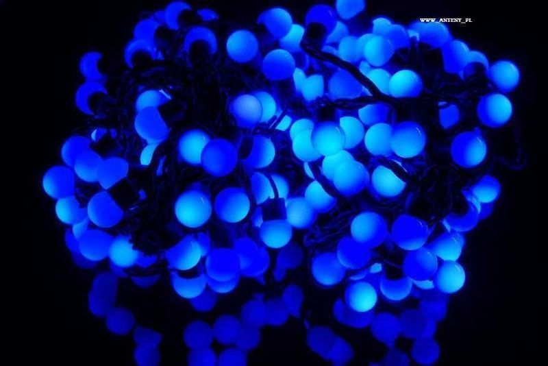 Новорічна гірлянда кульки 2см 200 LED / 20 м голубий