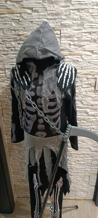 Strój ponury żniwiarz, przebranie halloweenowe r.7-9 lat