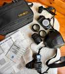 Maquina fotográfica analógica MINOLTA Dynax 500si super com acessório
