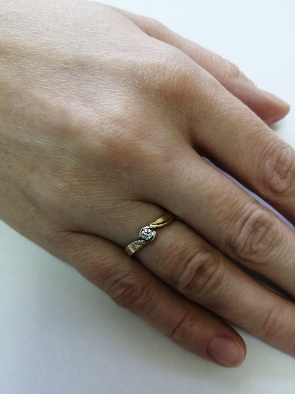 Piękny złoty pierścionek rozmiar 12, na święta, na prezent, na zaręczy
