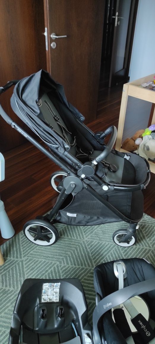 Carrinho cybex + ovo + isofix + adaptadores