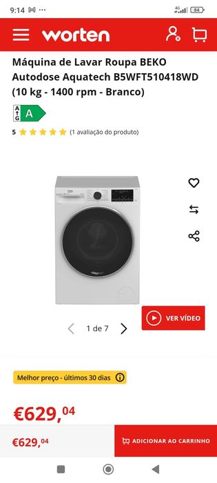 Máquina de lavar roupa