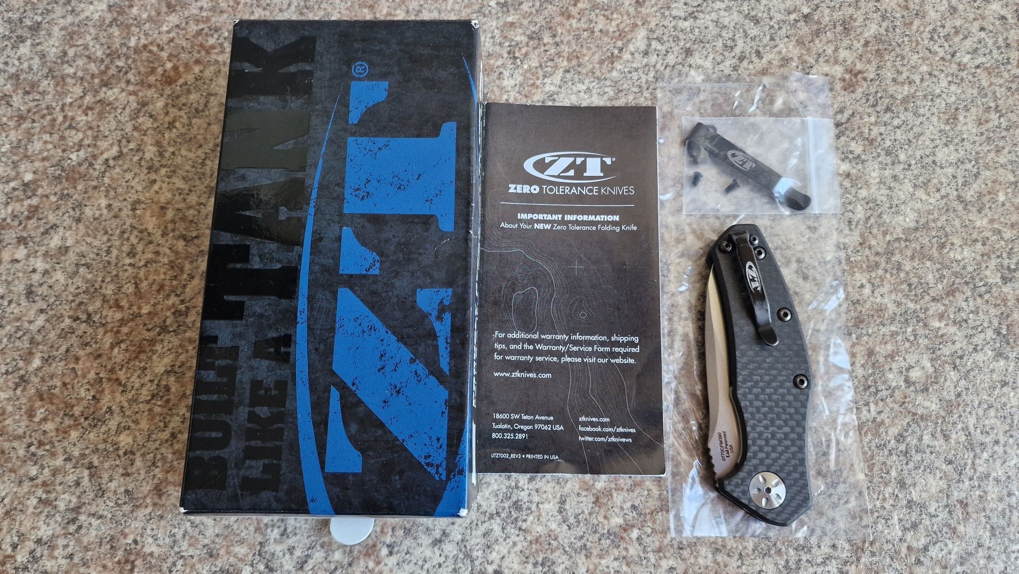 Nóż Zero Tolerance ZT 770CF M390
