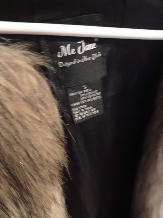 Długa nowa kamizelka kożuch futro włochata puchata ciepła zimowa skór