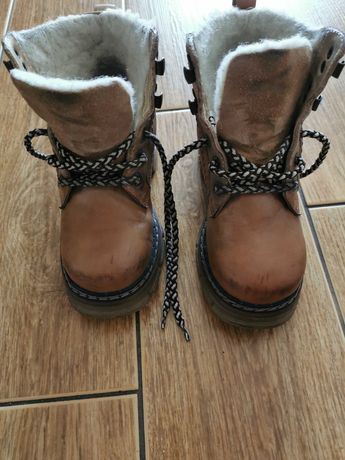 Buty zimowe  skórzane Hanzel ciepłe