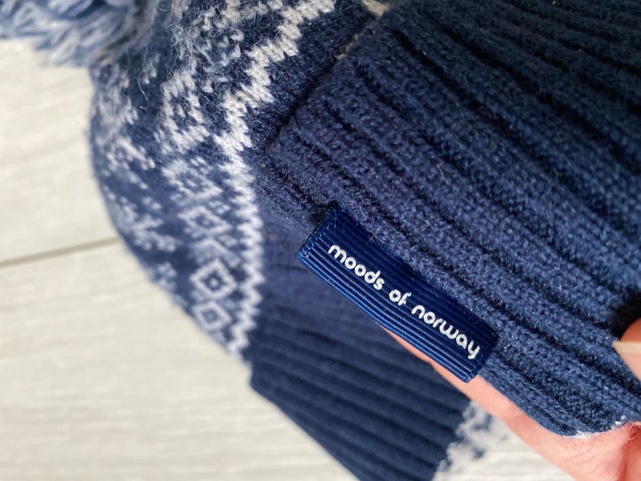 Czapka moods of norway wełniana wełna wool zimowa ciepła