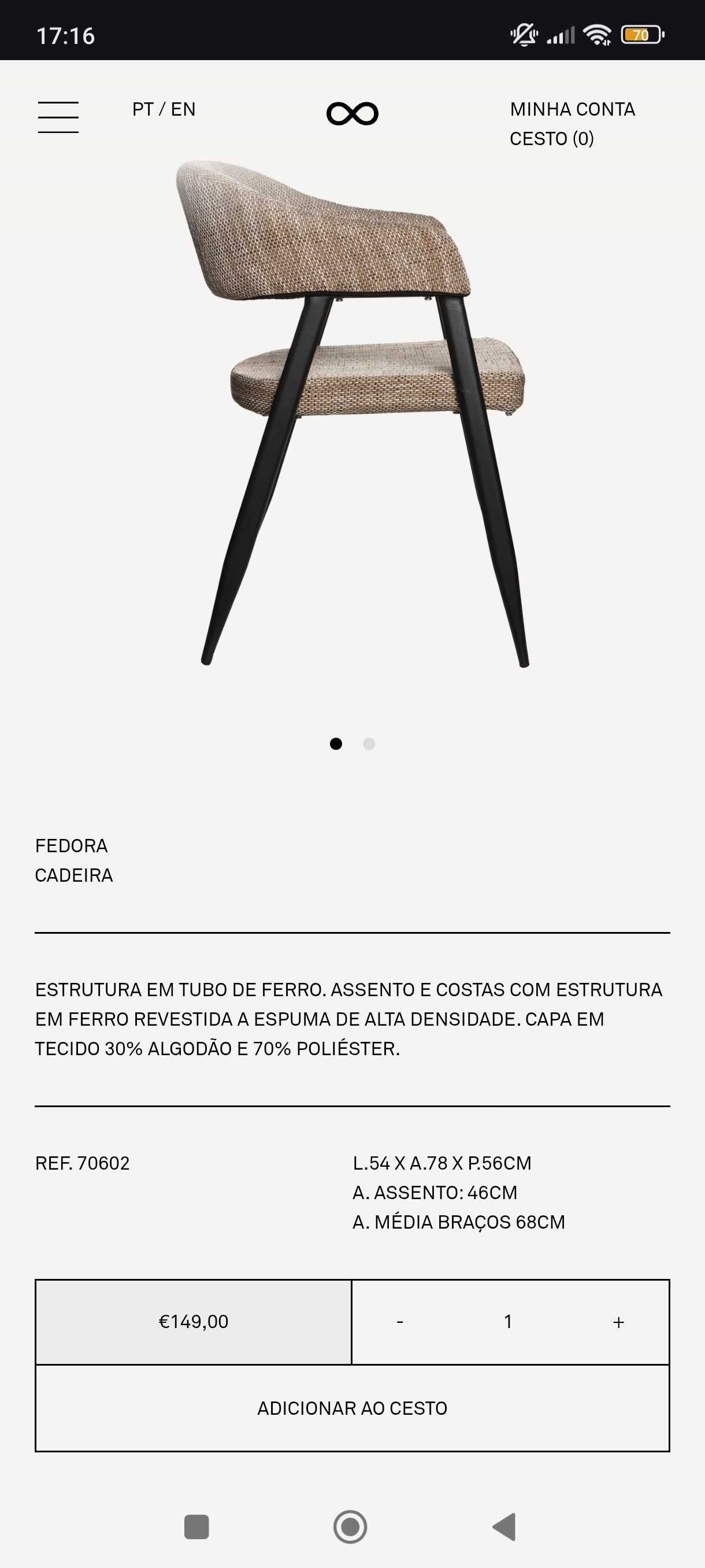 Cadeira bege area