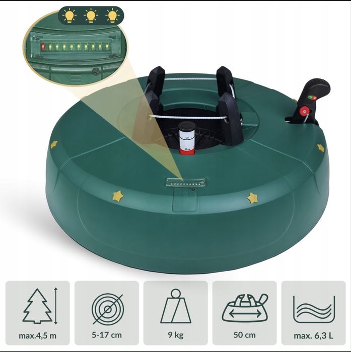 Stojak pod choinkę samozaciskowy do 4,5 m – jak nowy!