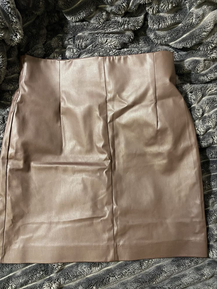 юбка кожаная h&m