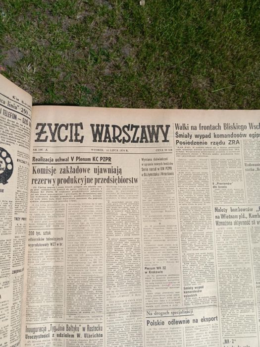 Codzienna gazeta Życie Warszawy PRL