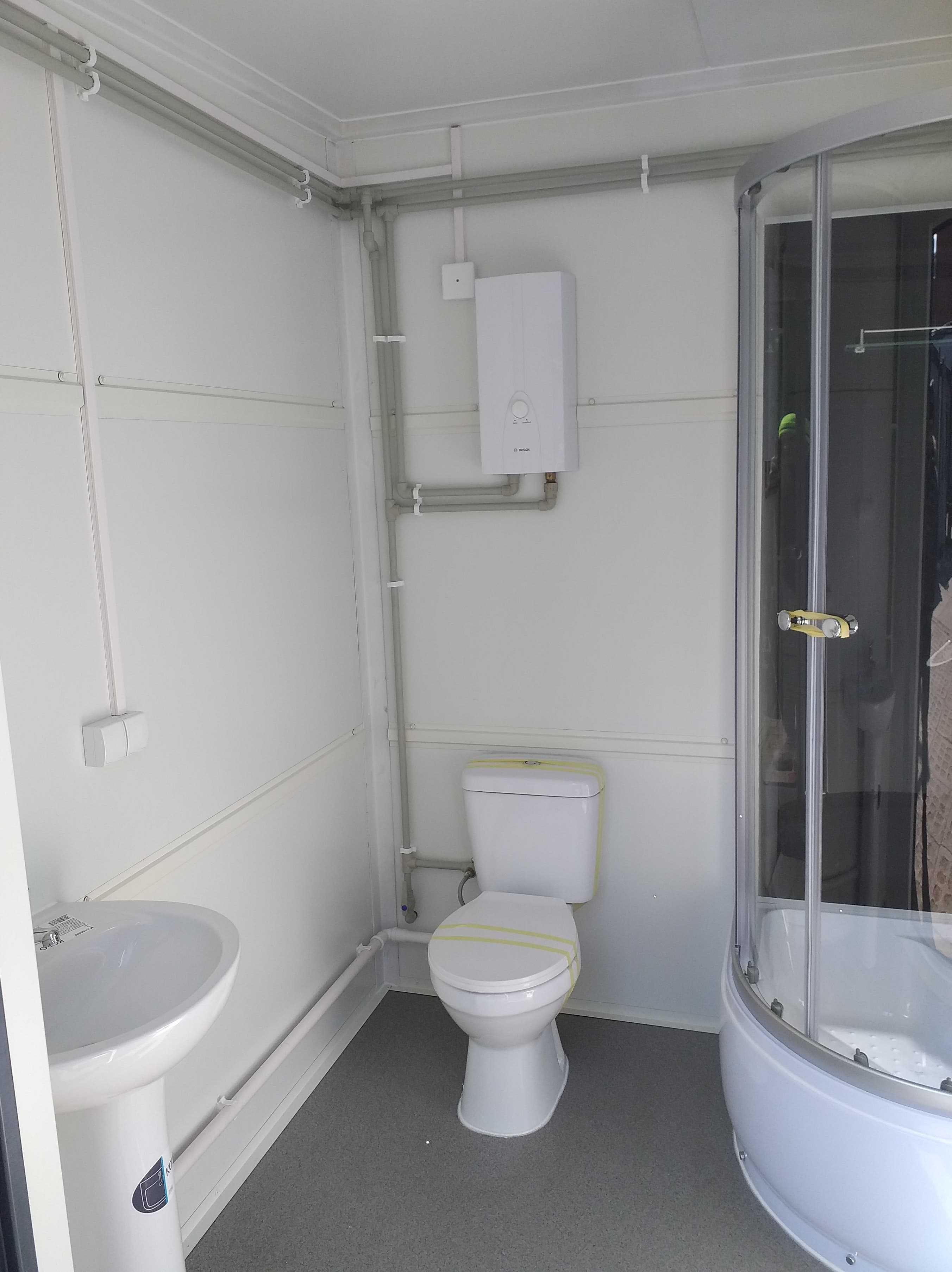Pawilon / Kontener sanitarny WC z prysznicem -  2,10 x 2,10 m