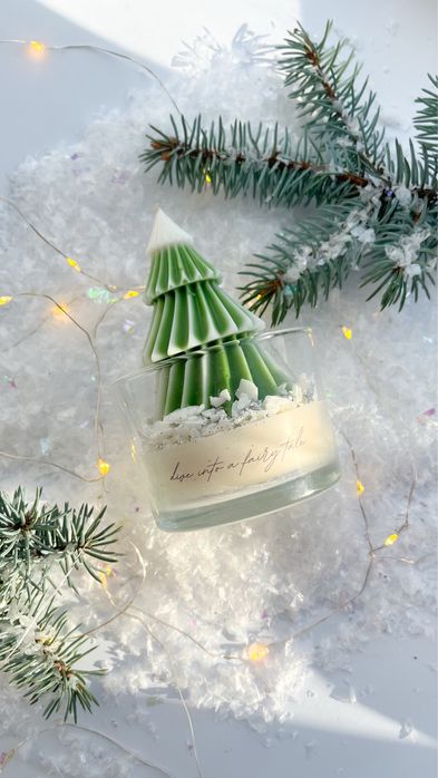 Новорічна свічка | свічка з соєвого воску | свічка