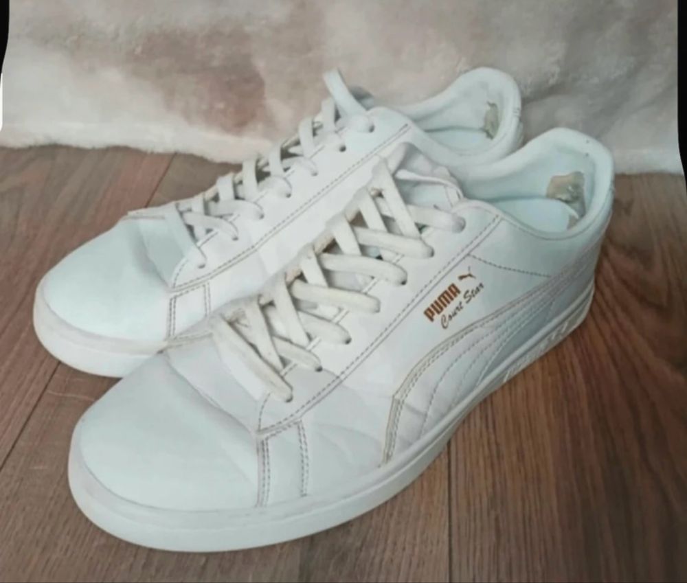 Białe buty sportowe sneakersy męskie Puma Court 42