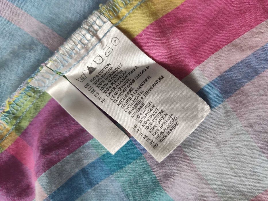 Koszula w kratkę dla dziewczynki 116