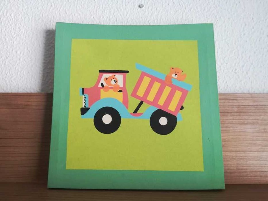 4 Quadros decorativos p/criança, feitos à mão