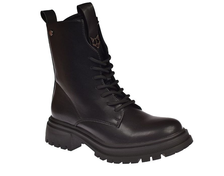 Glany czarne trzewiki workery na suwak wysokie B-3-1383 roz. 39