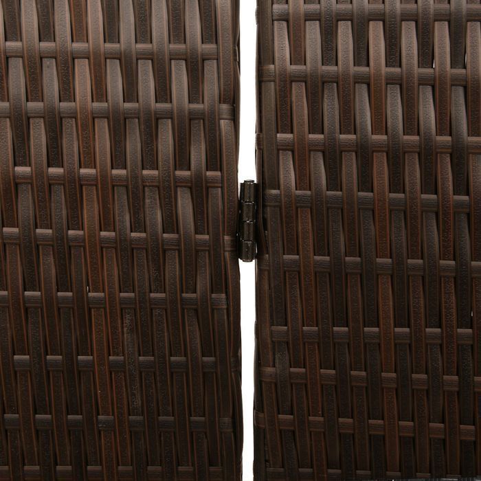 Parawan Przegroda Pokojowa 4 Panele Składana Brązowa 195x180 cm