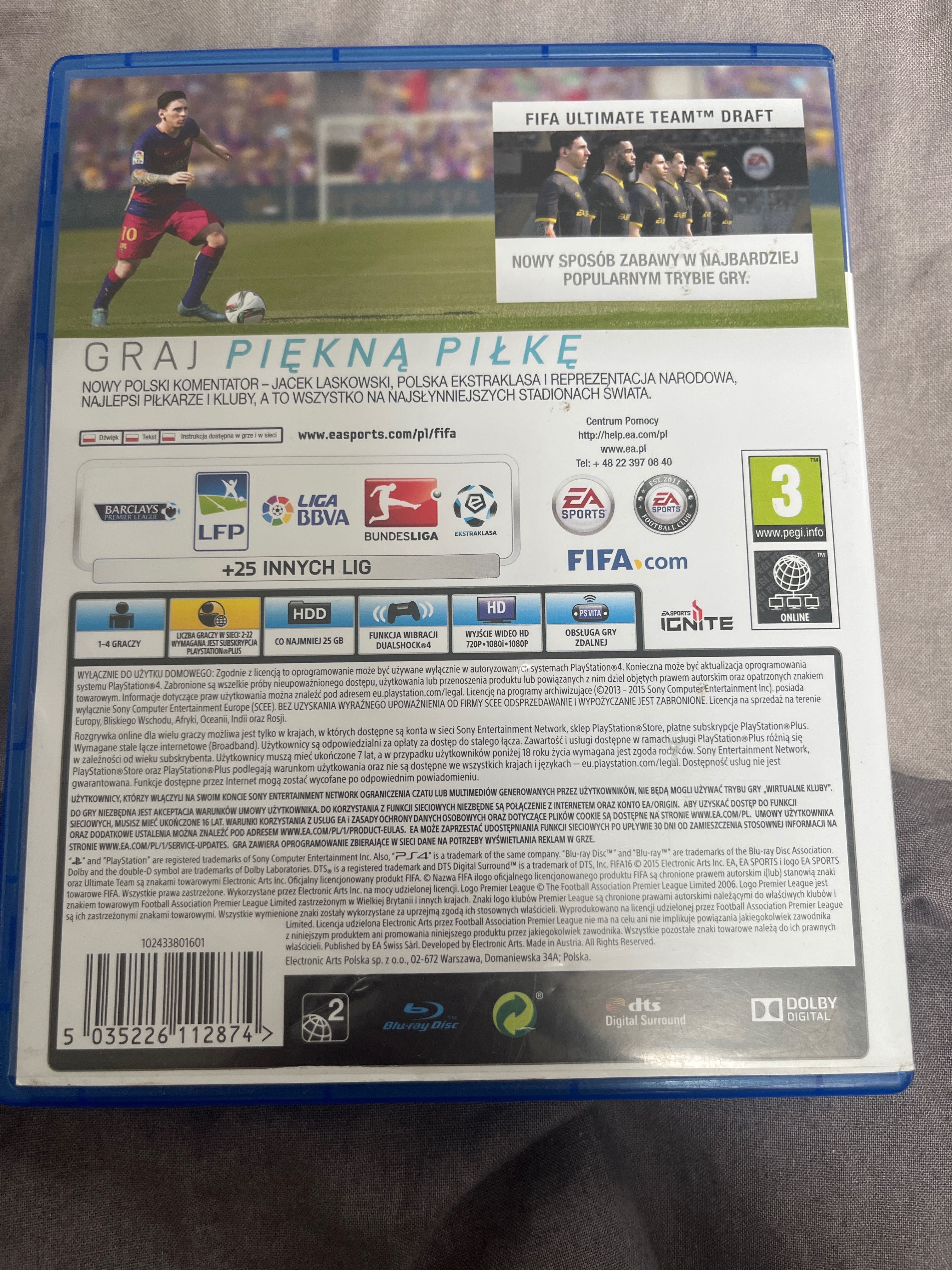 PS4 gra FIFA 16 używana