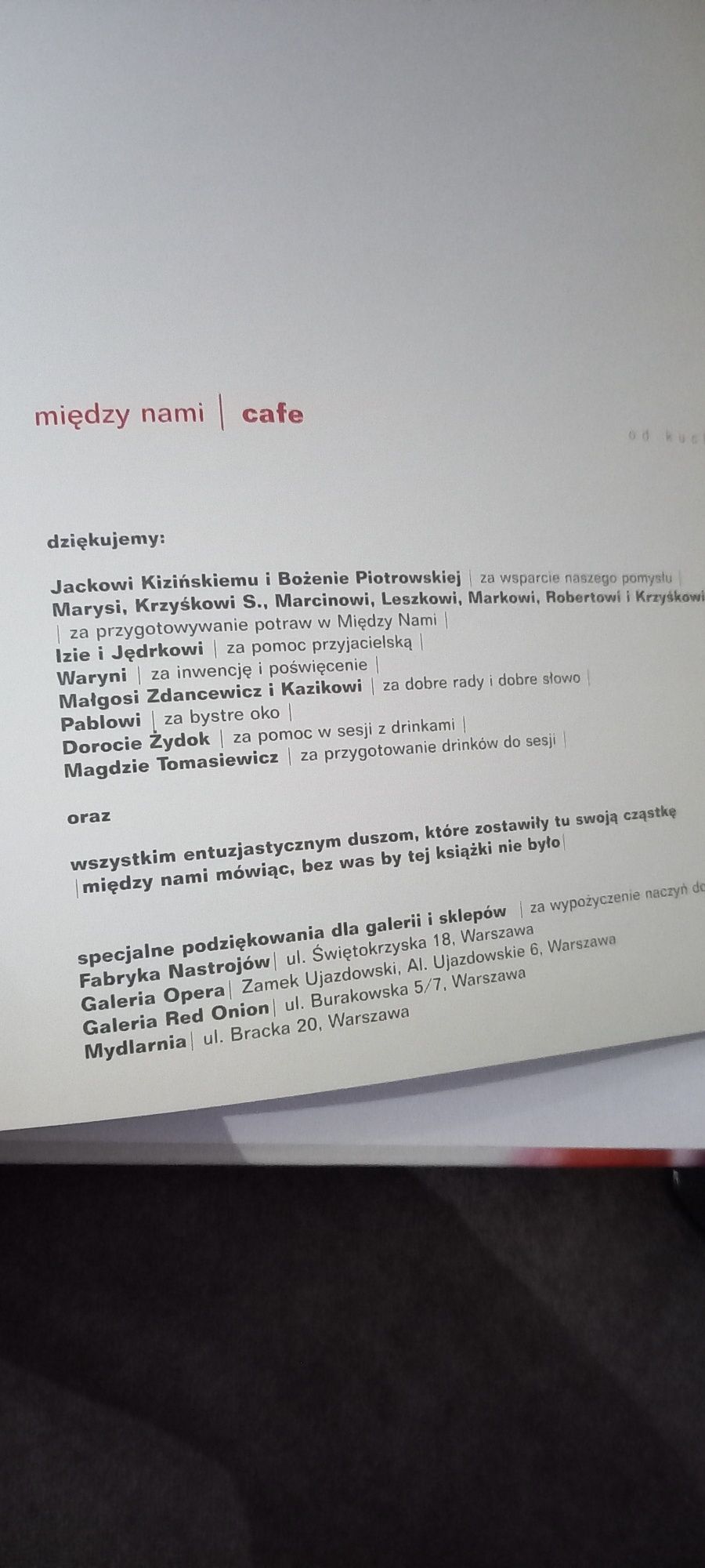 Miedzy nami cafe od kuchni album