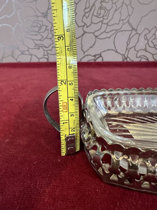 Вінтажна скляна горішниця/цукерниця