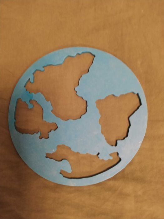 podkładka niebieska - mapa z kauczuku