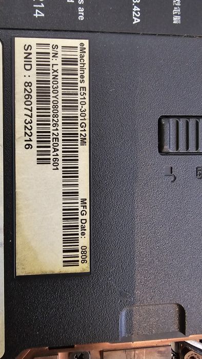 Laptop eMachines E510