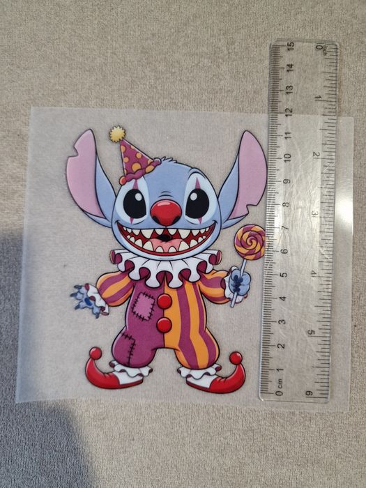Naprasowanka stitch dtf różne warianty 10cm